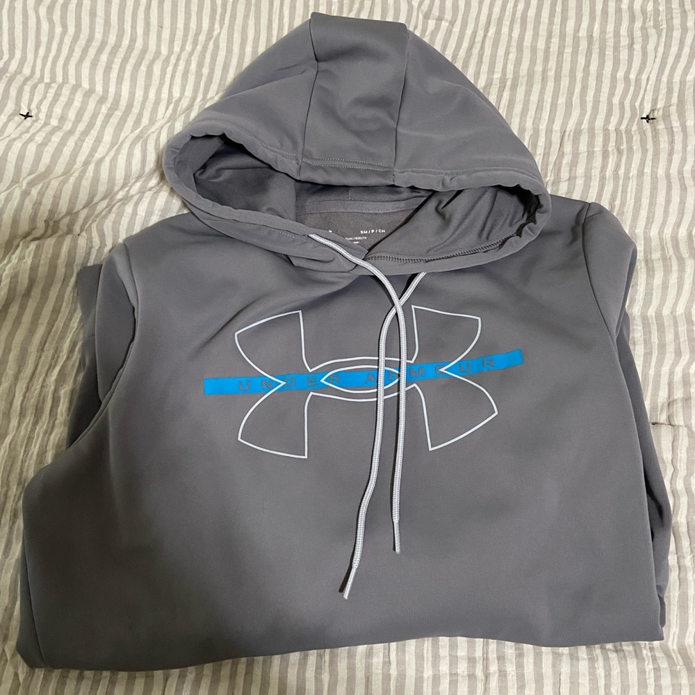 Mens Under Armour Gray Hoodie Small